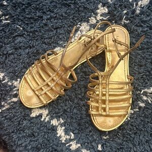 Kate Spade Women’s Sandal Flats Gold Color Size 7,5